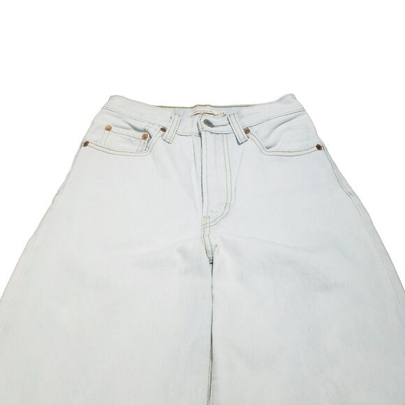 Levi's Premium Ribcage Wide Leg Jeans Women's Size 24 Glacier Light Wash (24x31) - Picture 2 of 7